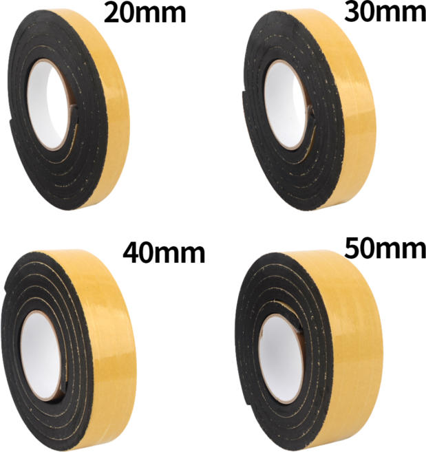 힘찬쇼핑_ 사이즈 4종 다용도 EVA 폼 테이프 2M (두깨 1CM 폭 20 30 40 50 mm)/ 방음 / 가구 및 기계 / 판넬 등 완충 보호용 / 충격완화 및 실링용, 1개