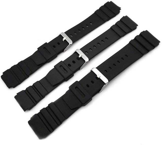 기본 무지 블랙 실리콘 시계밴드 1P