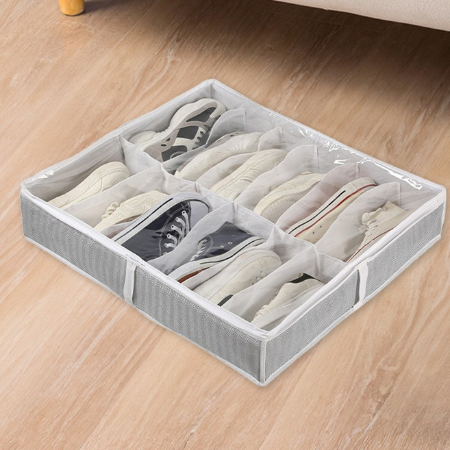 디모어 방수 부직포 운동화 접이식 신발 보관함, 라이트그레이, 1개