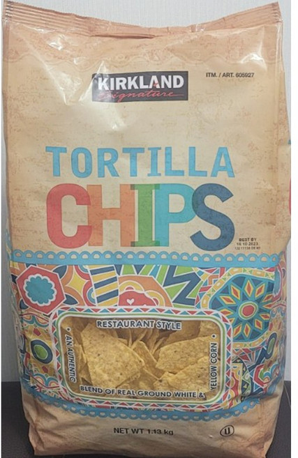 코스트코 커클랜드 시그니쳐 토티야 칩스 1.13kg 나초칩 또띠야 + HAPPING 봉지클립(대) 1P, 1개