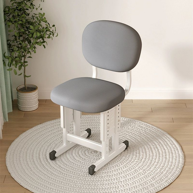 어린이 높이 조절 키즈테이블 테이블 위드그로우, 솜 의자 회색-의자 커버 제공