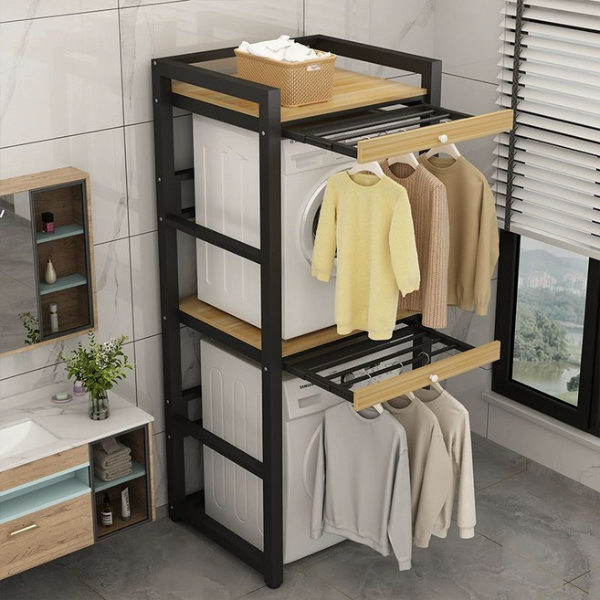 드럼 세탁기 건조기 워시콤보 올인원 워시타워 일체형 화이트+연한호두색단층형, 강화블랙자작나무색세탁기