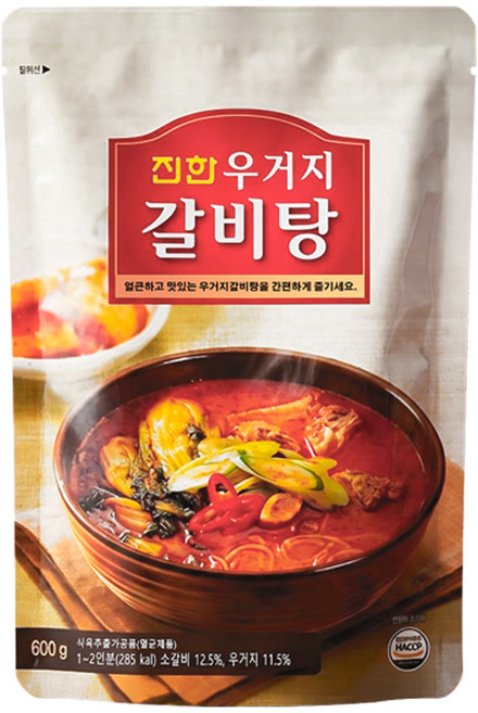 진한식품 진한우거지갈비탕, 600g, 1개