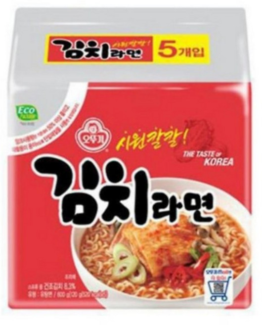 오뚜기 김치라면 한박스 40봉지, 2개