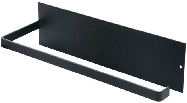 부착식 철제 키친타올 걸이 - 2color 붙이는 키친페이퍼 행주 걸이 홀더, 블랙, 1개