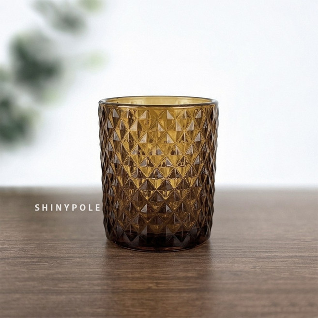 샤이니폴 양키캔들 보티브 홀더 캔들 홀더 티라이트 용기, 브라운-크리스탈