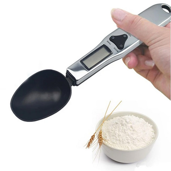 500g 측정 0.1g 그램 주방 무게 식품 균형 LCD 저울 손 디지털 숟가락 전자, 1개