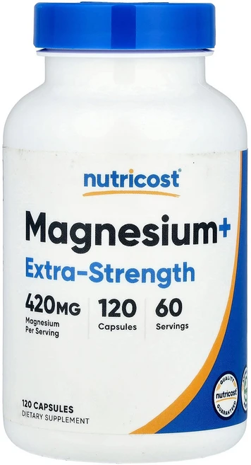 뉴트리코스트 Nutricost Magnesium+ Extra-Strength 120 Capsules 210 mg per Capsule, 1개, 120정 - 쿠팡