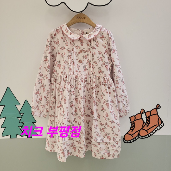 치크 부평점 25'NEW 편하게 입기 좋아요~꽃나염이 예쁜 핀턱 원피스