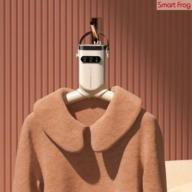 제너텍 SmartFrog 소형 옷걸이형 옷건조기 의류건조기 셔츠건조기 자취 출장 휴대용, 아이보리