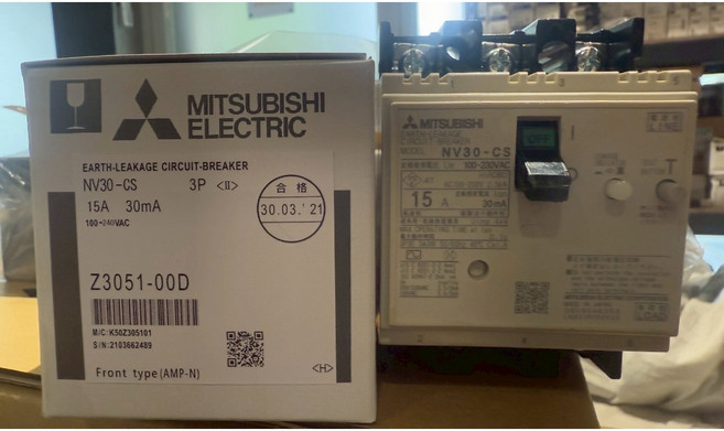 Mitsubishi Electric 三菱 漏電斷路器 NV30-CS 3P, 1個, 15A