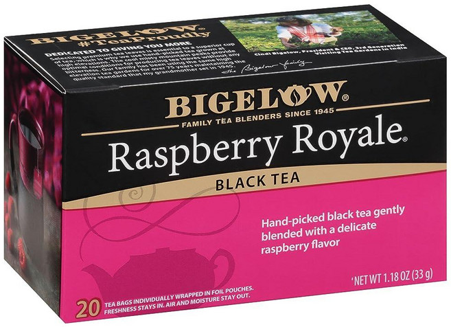 Bigelow Tea Perfectly Mint 홍차 카페인 티백 총 20개 262429, 20 Count (Pack of 6), 33g