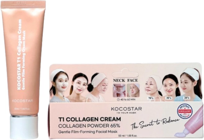 [콜라겐 피부 건강] 쫀쫀한 피부탄력 cocostar 콜라겐크림 팩, 1개, 55g - 쿠팡