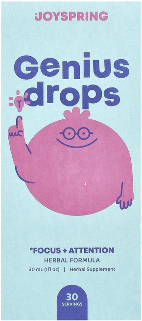 JoySpring Genius Drops 집중력 + 주의력 30ml(1fl oz), JoySpringGeniusDrops집중력주의력30ml, 1개, 30ml - 쿠팡