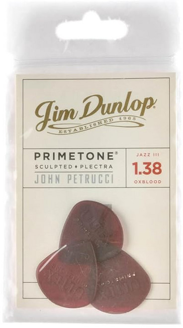 JIM DUNLOP 기타 픽 PRIME TONE John Petrucci JAZZ III 518JP 3매입 BLACK, 1개