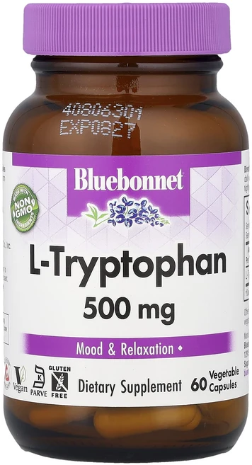 블루본넷뉴트리션 L-트립토판 500mg 베지캡슐 60정, 5개 - 쿠팡