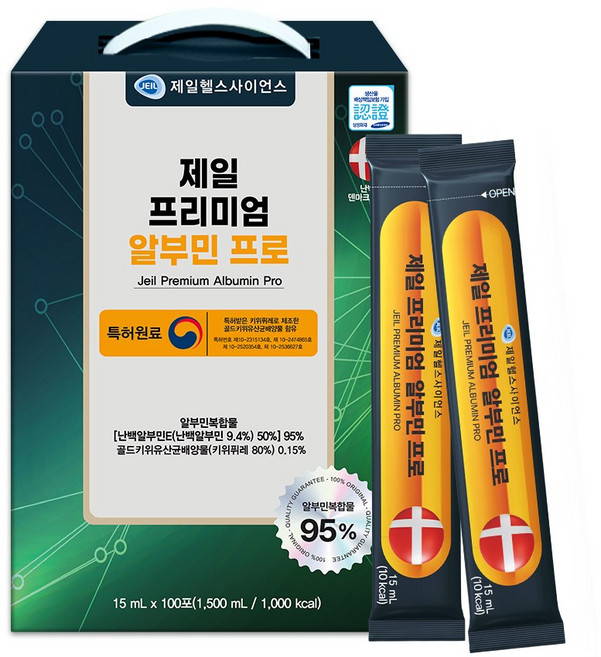 제일 프리미엄 알부민 프로 덴마크산 난백알부민, 1박스, 1500ml