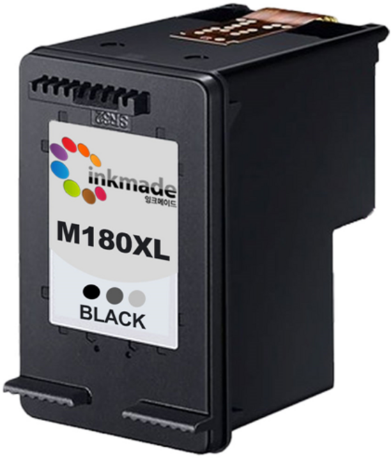 삼성 INK-M180XL C180XL 재생잉크 SL-J1660 SL-J1665 SL-J1663 SL-J1770FW, (M180XL)검정대용량잉크, 1개