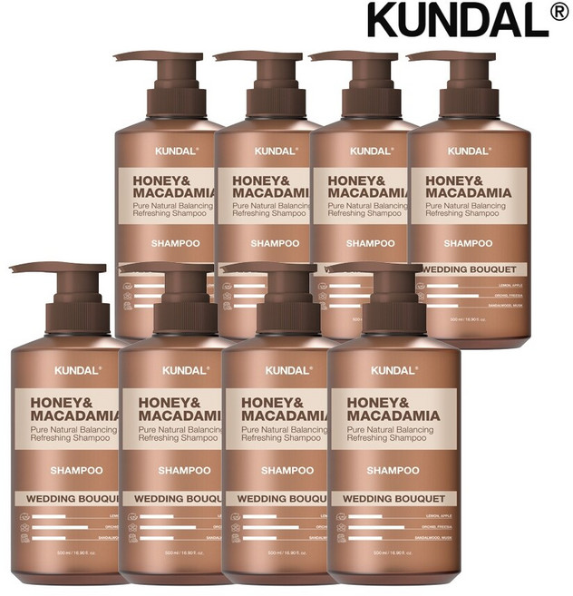 쿤달 허니 앤 마카다미아 네이처 샴푸 웨딩부케 500ml x8개, 8개