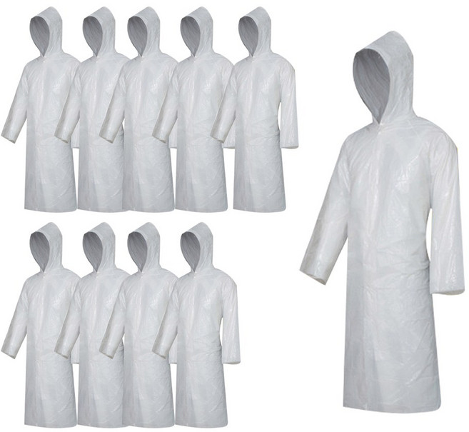 제비표 우비 우의 레인코트 일회용, 백색, 10개