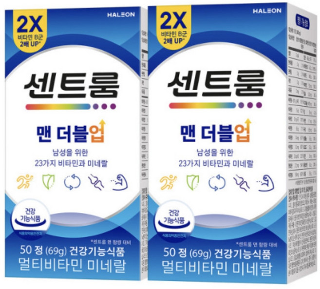 센트룸 맨 더블업 1380mg, 50정, 2개