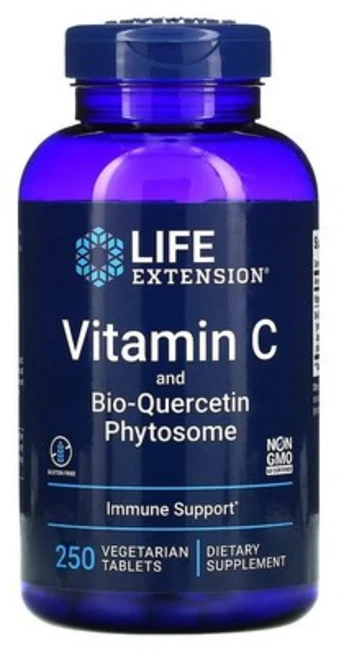 라이프 익스텐션 비타민C & Bio-퀘르세틴 파이토솜, 250정, 1개 - 쿠팡
