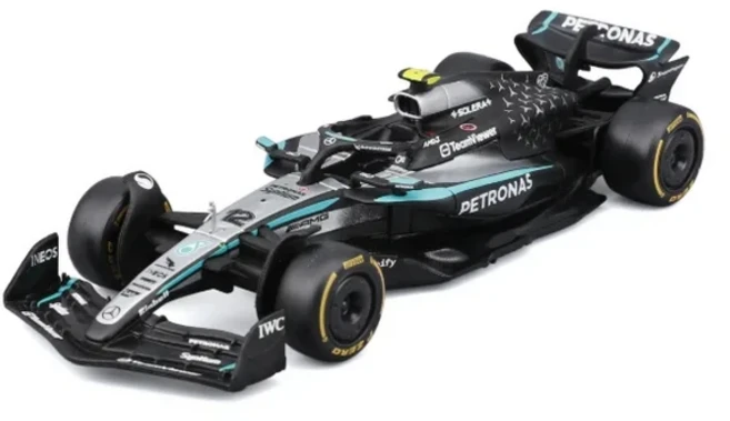 부라고 1:43 2025 메르세데스 AMG RB21 레드불 맥라렌 F1 레이싱 포뮬러 자동차 스태틱 다이캐스트 합금, 27 2025 W16-12