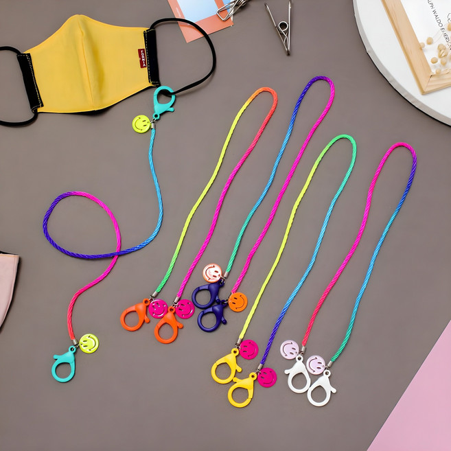 예핀 꼬임 네온줄 마스크 분실방지 스트랩 5p