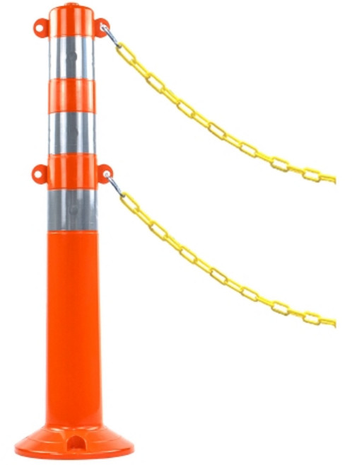 고리 유도봉 체인걸이 플라스틱 체인 차선 규제봉 탄력봉 볼트포함, 1개