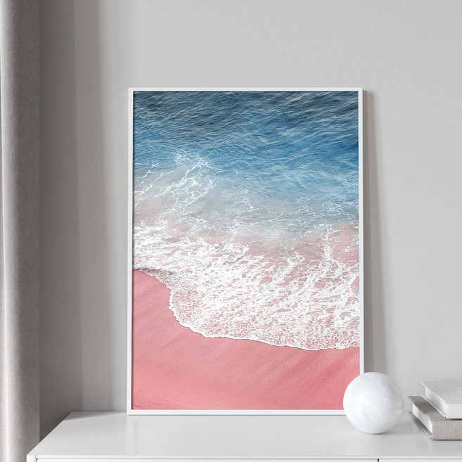 더 아트 컴퍼니 유럽 풍경 창문 감성 빈티지 여행 사진 그림 인테리어 액자 포스터 100종_Part 1 1-50, 18. Pink Waves