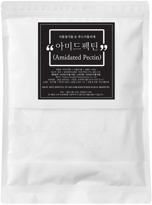 식품첨가물 아미드 펙틴 500g / 저당쨈용, 1개