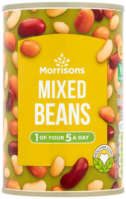 영국 모리슨 Morrisons Mixed Beans 믹스빈 혼합콩 캔, 2개, 300g