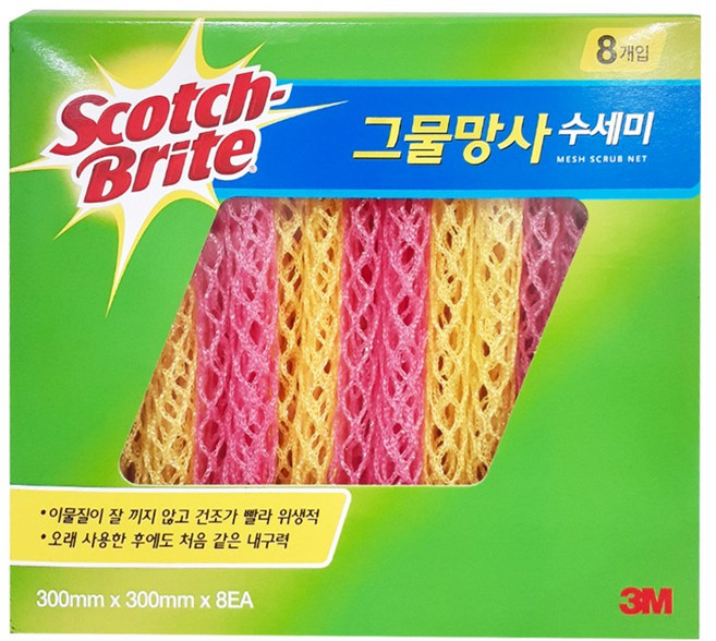 스카치브라이트 그물망사 수세미 MN-900, 8개입, 1개