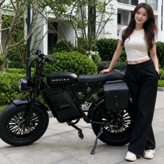 노빅사 20인치 오프로드 MTB 출퇴근 배달 팻바이크 전동 스쿠터 전기 자전거, Basic, A-1(배터리 13A)