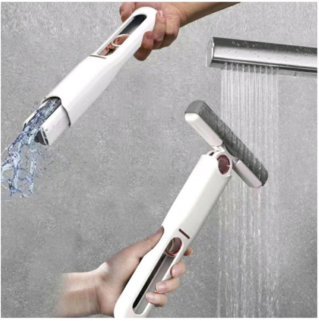 MINI MOP 미니 걸레 가정용 밀대걸레 펄프청소기 펄프 청소기 욕실거울 청소 세면대 청소 청소용품 밀대 폴딩식 유리청소 물기제, 1개