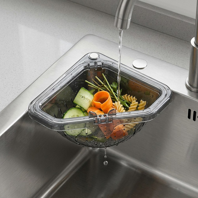 홈베리카 초간편 싱크대 음식물 거름망 거치대, 1개, 다크그레이