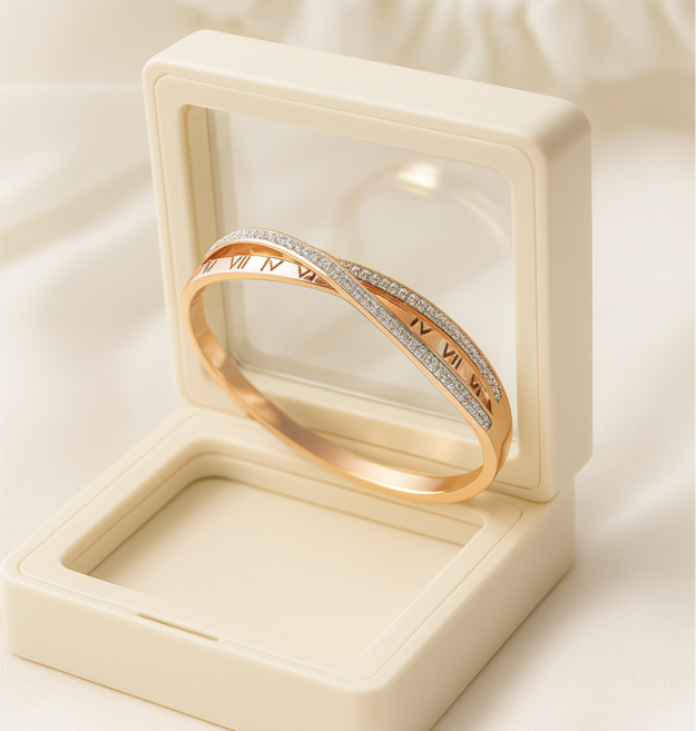 클래식 크리스탈 트위스트 써지컬 큐빅 라인스톤 팔찌