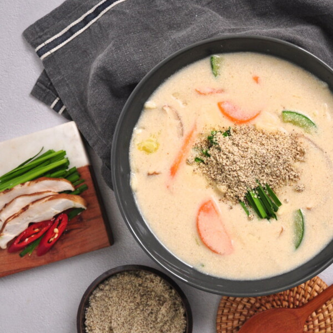 [푸르젠] 들깨수제비 6인분세트(수제비1kg+들깨스프6봉), 1개, 1kg