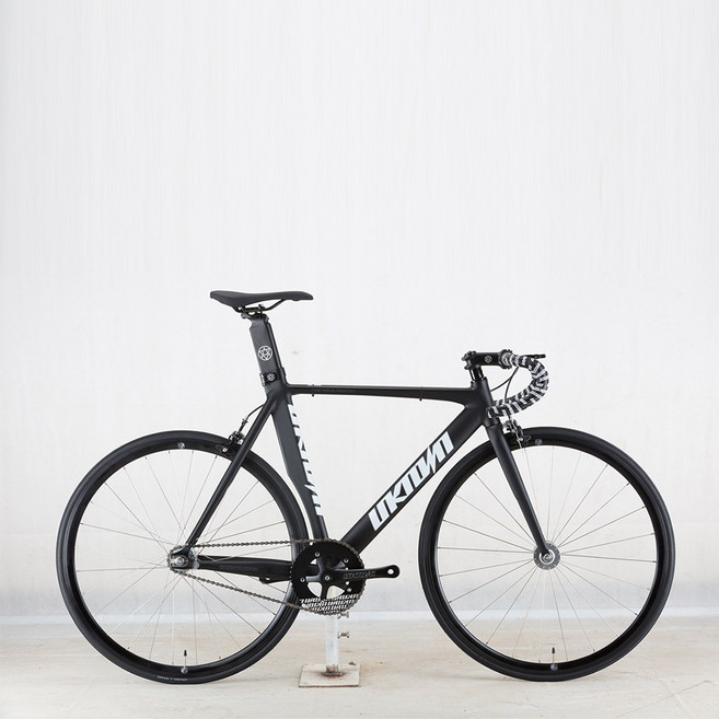 언노운 싱귤러리티 러쉬 픽시자전거, 1개, 155cm, 맷블랙 화이트(S) 브레이크 앞뒤 장착출고