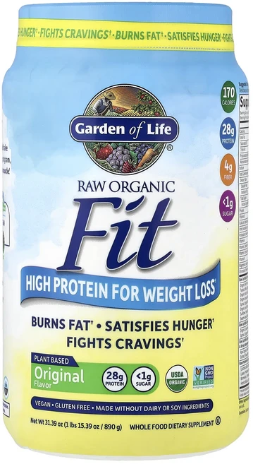 새해 건강을 선물하세요 Garden of Life 로 오가닉 핏 체중 감량용 고단백 오리지널 맛 890g(1lb/15.39oz) 특별관리진행, 1개, 890g - 쿠팡