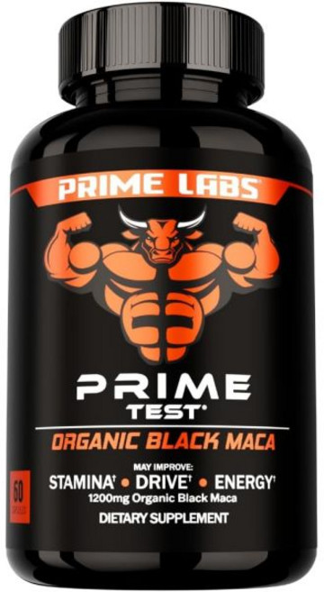 프라임랩스 유기농 블랙 마카 뿌리 1200mg 페루산 추출물 201 남성과 여성 스태미너 드라이브 에너지 알, 60개입 (1팩)