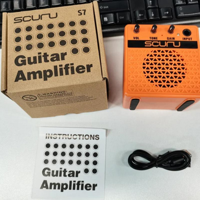 전기 기타 앰프 휴대용 연습 스피커 일상 거리 공연용, 1개, 1. Orange, 기본