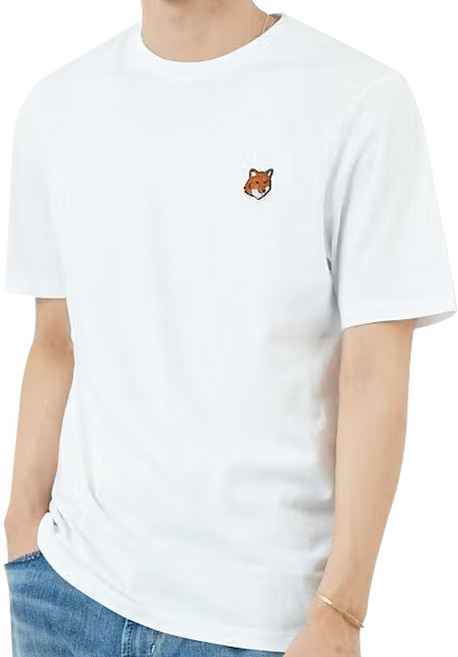 메종키츠네 남성 폭스헤드 반팔티 PM00107KJ7026 P199