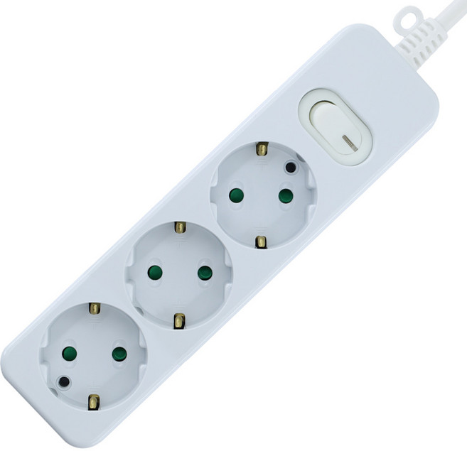 IT 국산 안전 스위치 멀티탭 3구, 5m, 백색, 1개