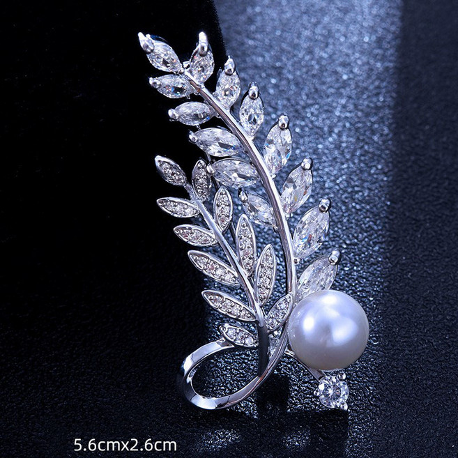 여성 스웨트 정장 패션브로치 크리스탈 액세서리 주얼리소품 옷핀 WG201030217Z