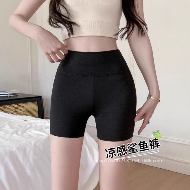 鯊魚褲女 三分 高腰 收腹 防走光 運動內搭打底褲
