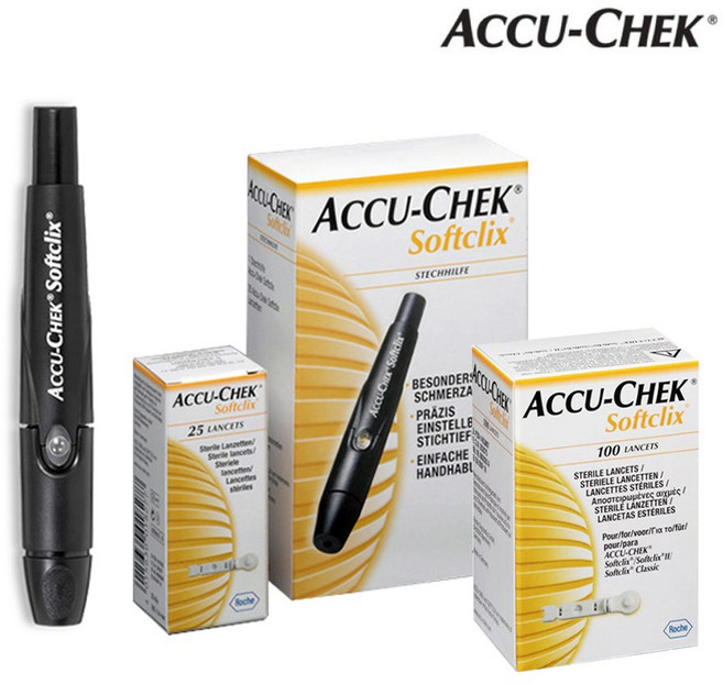 아큐첵 소프트클릭스 채혈기+정품 채혈침 125개입, 1개