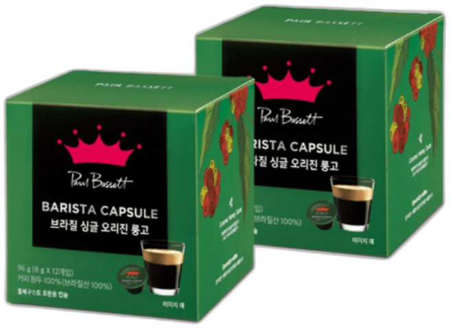 폴바셋 브라질 캡슐커피 돌체구스토호환 +, 12개입, 1, 8g