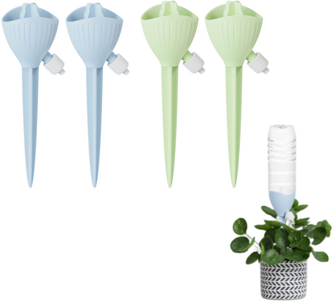 도나토르 화분 자동 페트병 타이머 급수기2p, 그린, 2개