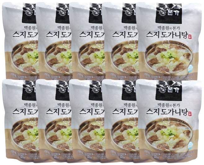 백종원 *[백종원 본가] 스지도가니탕 700g *10팩, 10개
